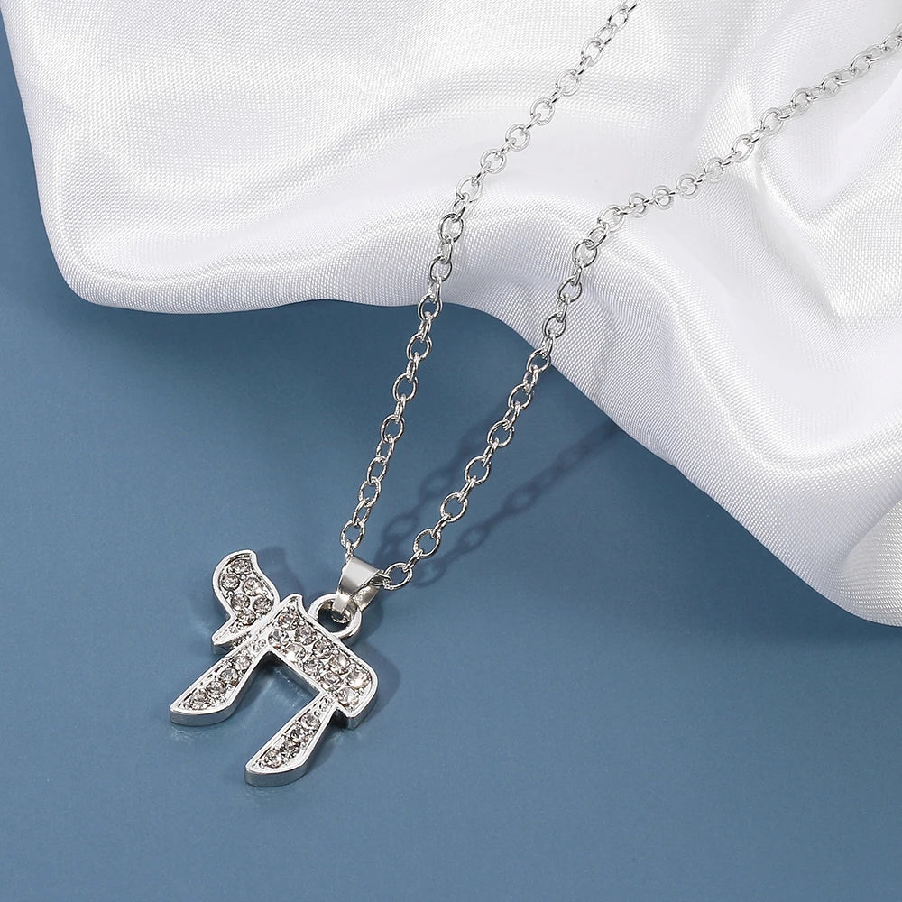 Men Women Necklace Egyptian Chai Symbol Chain Pendant High Quality Fashion Judaica Jewish Religious Jewelry Necklace