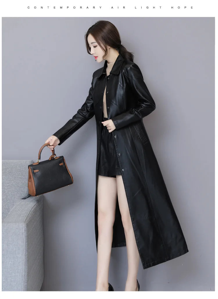 New Women Sheepskin Coat Autumn Winter 2025 Fashion Keep Warm Long Jacket Thicken Sheep Leather Coat Suede Outerwear Female
