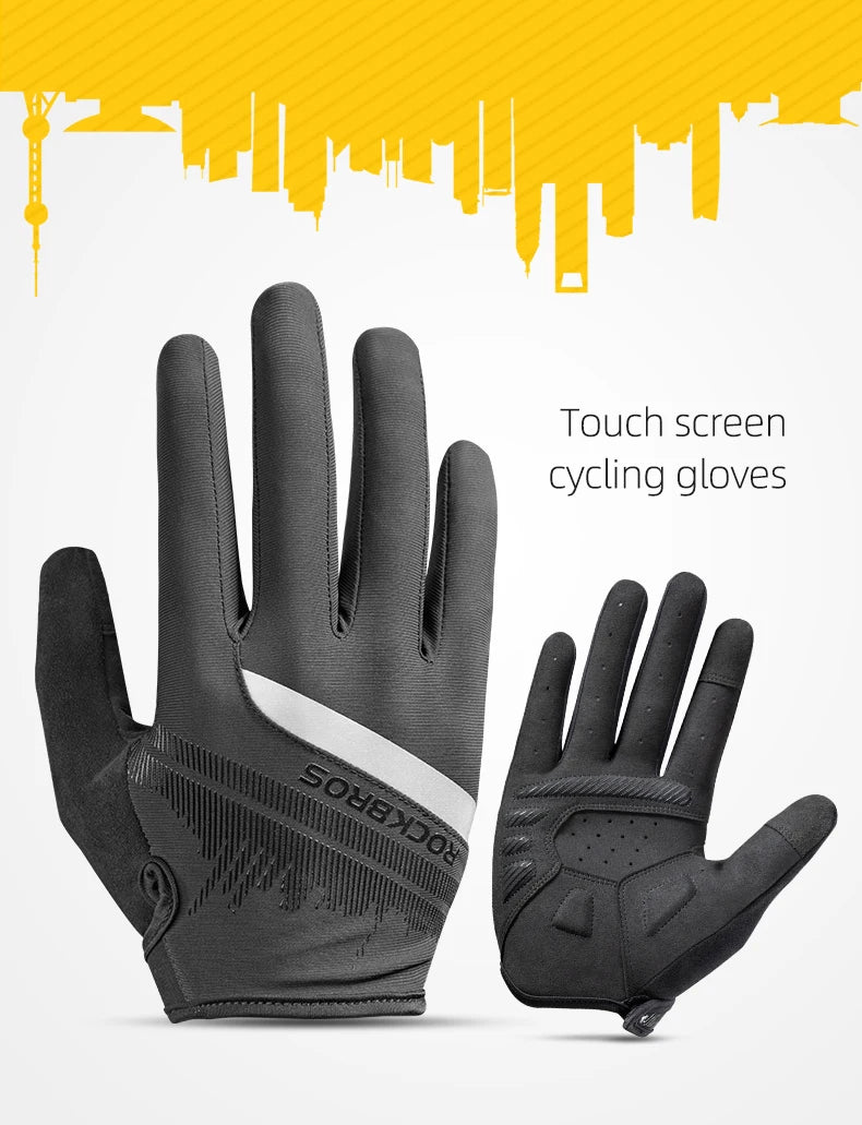 ROCKBROS Cycling Gloves Spring Autumn Summer Bike Gloves Sports Gloves Breathable MTB Mountain Bike Gloves Motorcycle Gloves