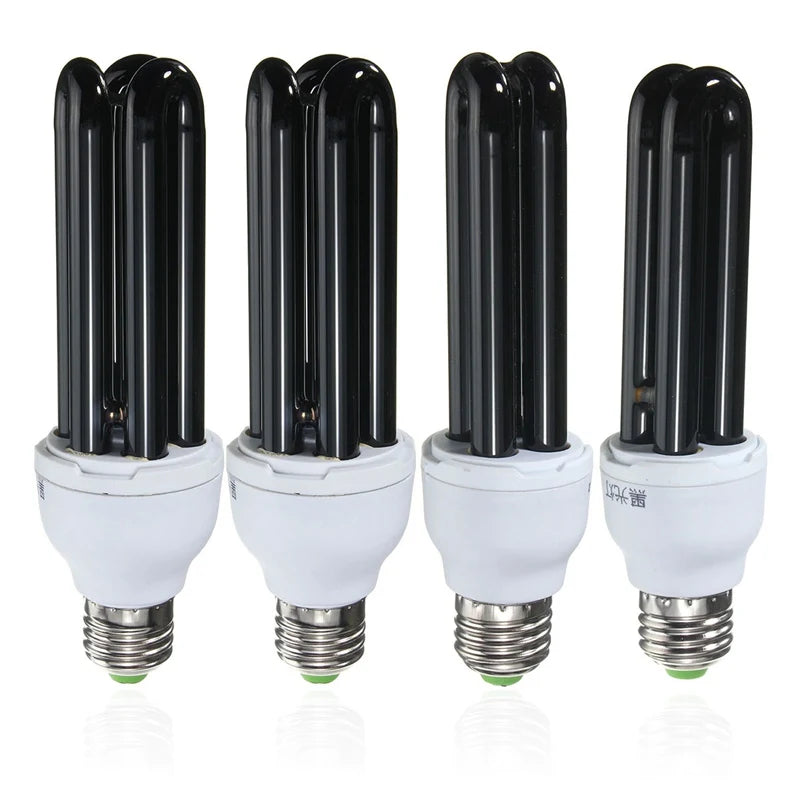 15W 20W 30W 40W E27 UV Light Bulb AC220V  Straight Low Energy Ultraviolet Fluorescent Black Light CFL Violet  Detection Lamp