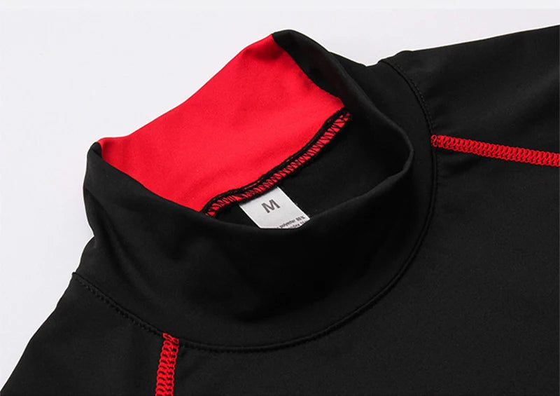 Thermal Underwear Sets Men High Collar Winter Long Johns Thermo Underwear Compression Sweat Quick Drying Thermal Clothing
