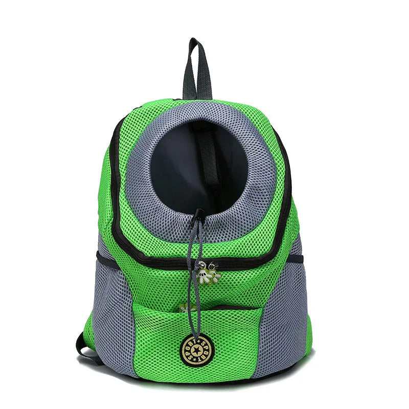 Pet Dog Carrier Bag Out Double Shoulder Portable Travel Backpack Outdoor PPet Dog Front Bag Mesh Backpack Head Pet Supplies
