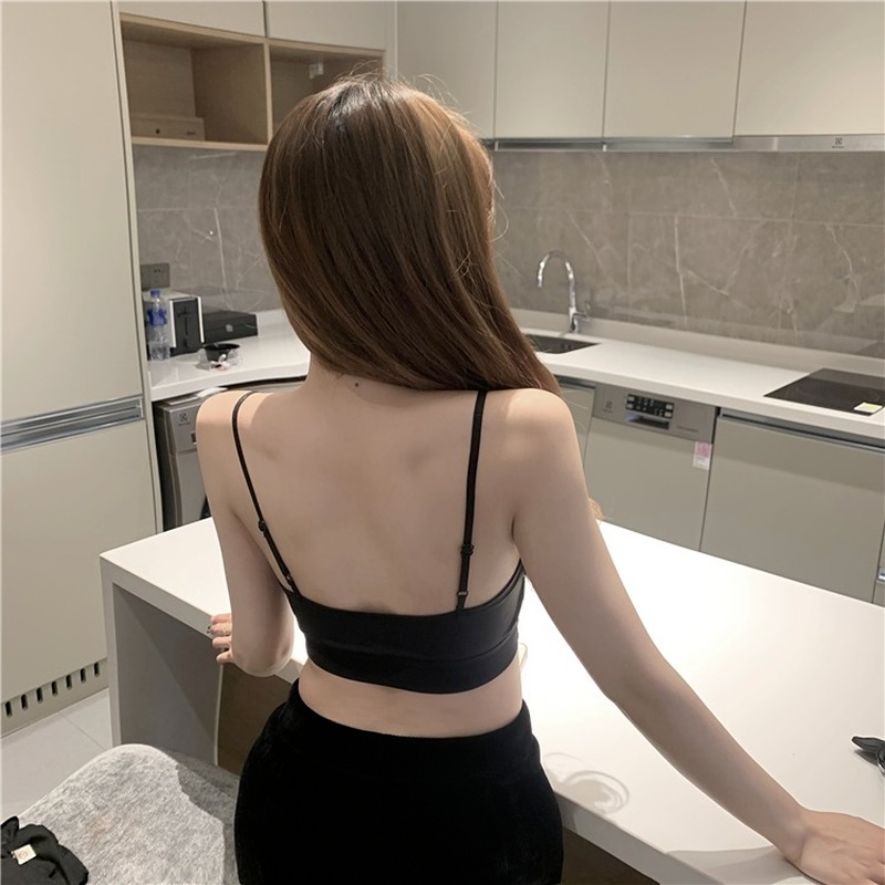 Camis Women Summer Tube Tops for Woman White Bustier Top Bow Cute Spaghetti Strap Korean Fashion Chic All-match Lingerie Simple