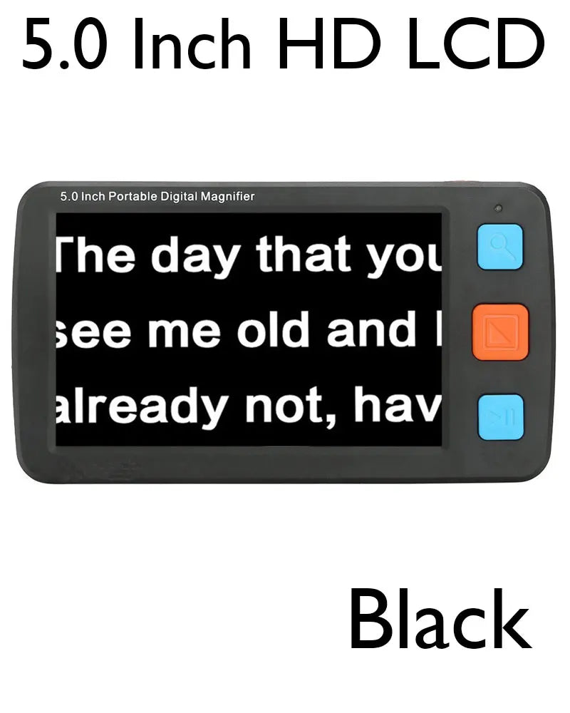 5.0 Inch HD Electronics Reading Magnifier, Portable Digital Magnifying 4X-32X 5 Modes Handheld Magnifi Vision Aid for Low Vision