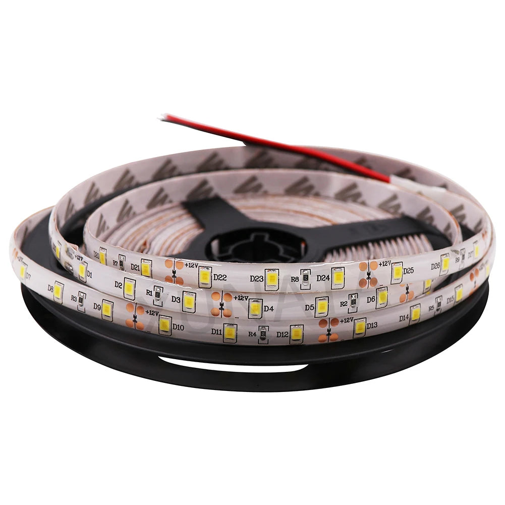 LED Strip 5050 2835 Flexible Home Decoration Lighting 60LEDs/m RGB Waterproof LED Tape Cold Warm White/Blue/Green/Red 5m/lot 12V