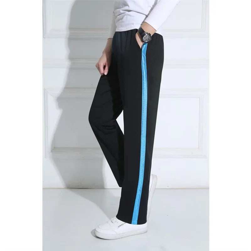 Unisex New Pants Casual Sweatpants Striped Bastic Trousers Pants Men Joggers Simple Work Pants
