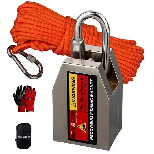 ONE Two Three Sides Fishing Magnet Kit 1200lb Super Strong Neodymium Magnet With 20m Rope Powerful Combined Fishing Salvage