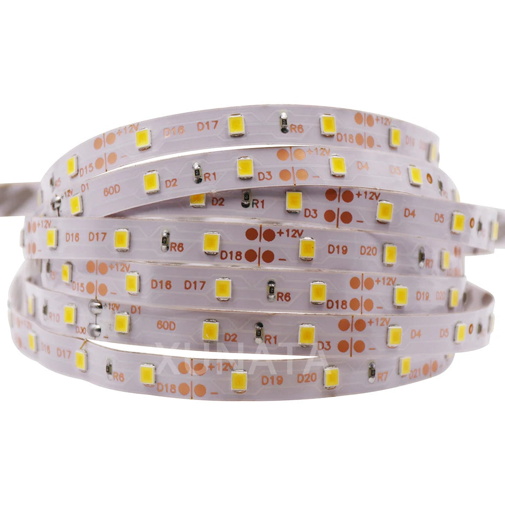 LED Strip 5050 2835 Flexible Home Decoration Lighting 60LEDs/m RGB Waterproof LED Tape Cold Warm White/Blue/Green/Red 5m/lot 12V