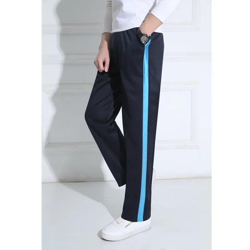 Unisex New Pants Casual Sweatpants Striped Bastic Trousers Pants Men Joggers Simple Work Pants