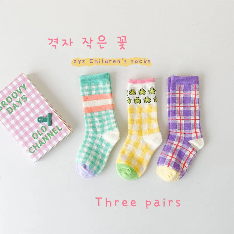 Clearance Sale 3 Pairs/Lot Spring Autumn Baby Children's Socks Multiple styles Girls Socks Boys Sports Socks