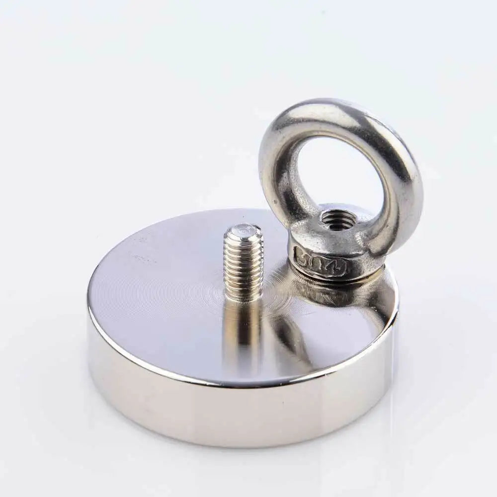 80Kg Neodymium N52 Magnet Super Strong Powerful Circular Ring Salvage Fishing NdfeB Round Magnets Magnetic Material