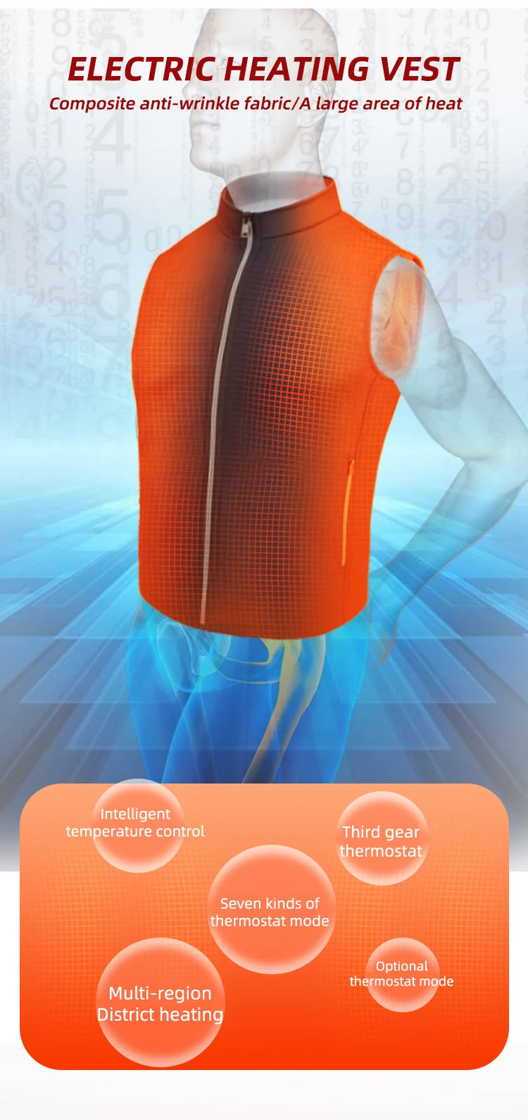 2024 Winter Mens Thermal Clothing Electrical Cotton Heated Vests USB Heating Down Jacket Warm Sleeveless Women Fishing Hunting