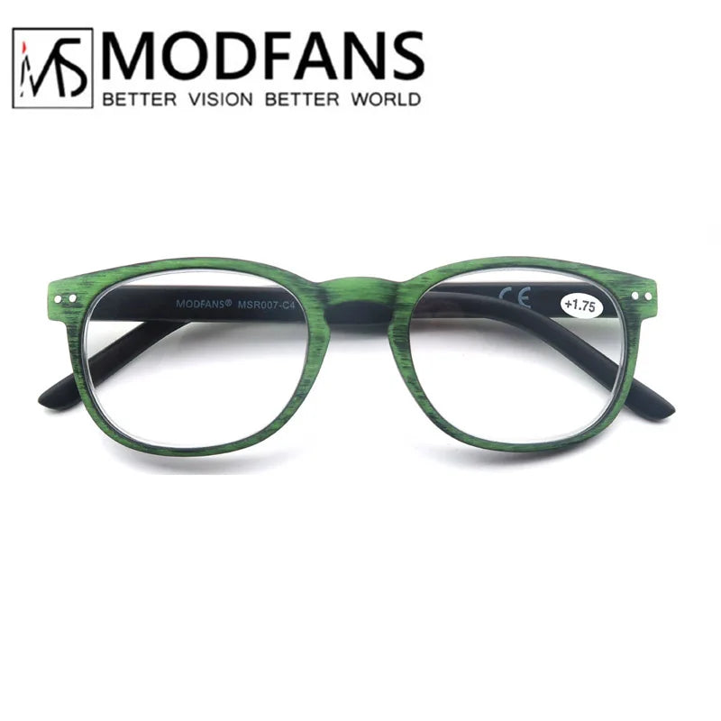 Reading Glasses for Men & Women, Wood-Looked Frame Readers Outdoor Sun Glasses Reading -  Lightweight Spring Hinge Eyegalsses
