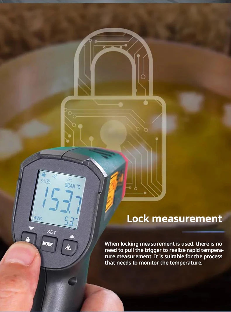 UNI-T UT306S UT306C Digital Infrared Thermometer Non-contact Laser Thermometer Gun Temperature Tester -50-500