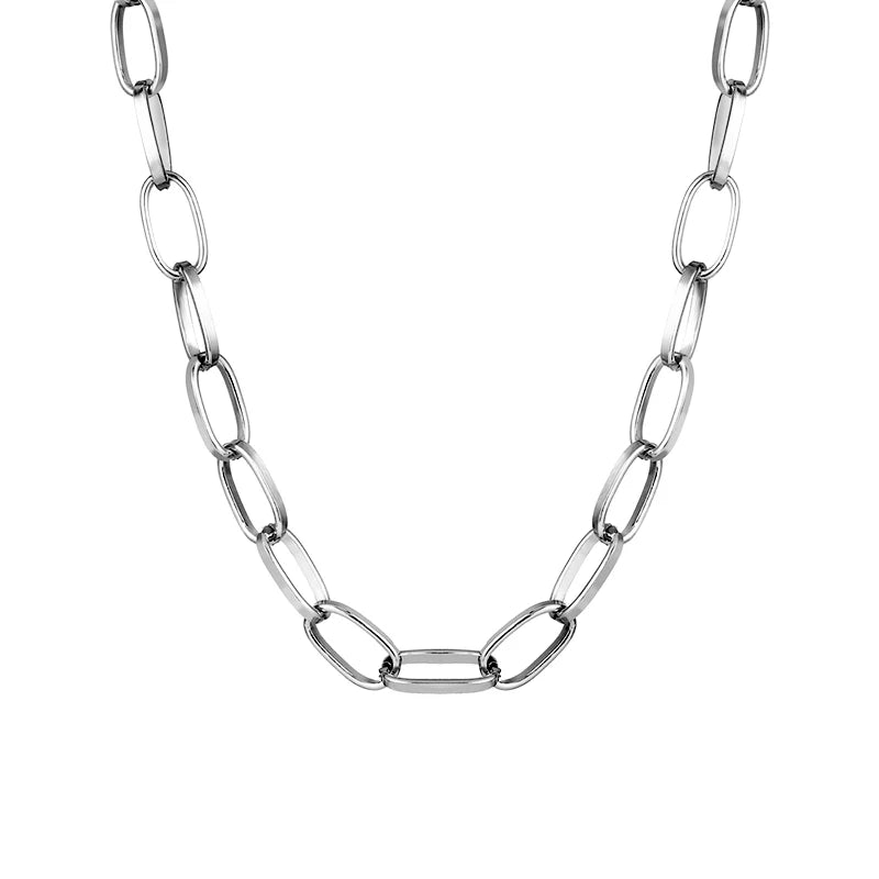 Simple Link Chain Necklace for Women Short Collar Jewelry New Fashion Chokers Necklaces Metal Accessories