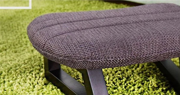 Meditation Bench and Cushion Set with Removable Fabric Cover, Handcrafted Stool, Yoga and Wellness, Meditation