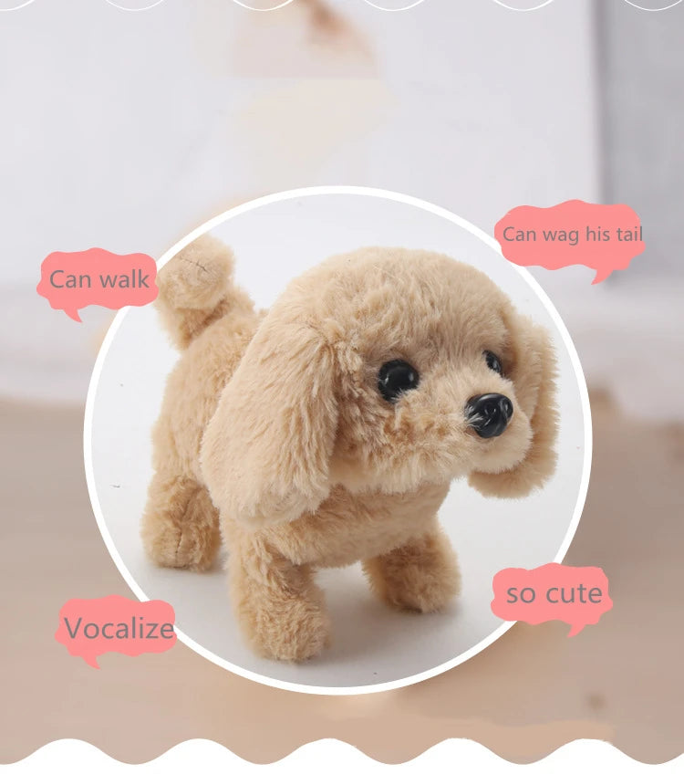 Plush Puppy Electronic Toy Dog Adorable Kids' Smart Interactive Walks Barks Jumps Wags Tail Baby Birthday Gift