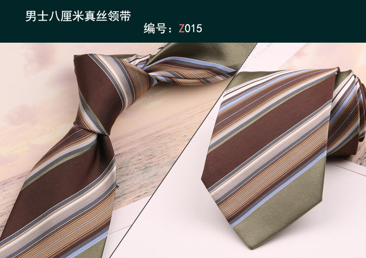 8cm Adult Silk Neckties for Mens Suits Wedding Neck Ties Retro Striped Corbatas Gravata Neckwear Gentleman Gravatas Tie