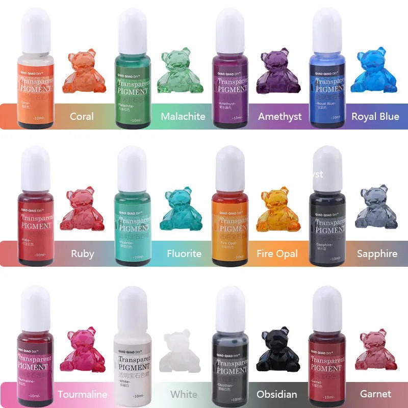 Epoxy Resin Supplies Resin Pigment Kit Liquid Colorant Dye Powder Filling Material for Art Crafts DIY Jewelry Making Accessories