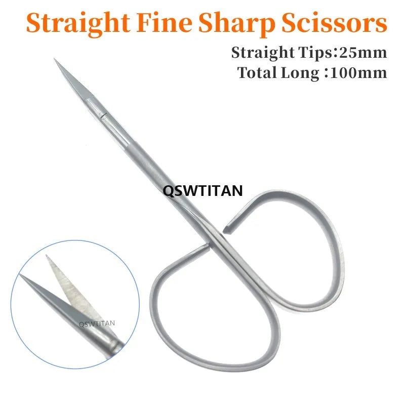 10CM Double-Eyelid Scissors stainless steel Scissors For Ophthalmic Surgical Instrument