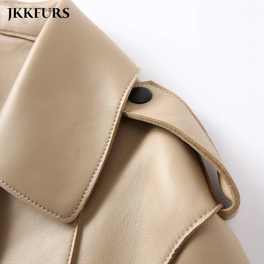 2025 26 Colours Women's Genuine Leather Jacket New Fashion Real Leather Coat Lady Autumn Winter Sheepskin Leather S7547