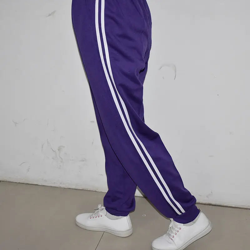 2023 Summer Men's Casual Sweatpants Men Jogger Basic Trousers Tracksuit Side Stripe Bottoms Breathable Sportswear Track Pants