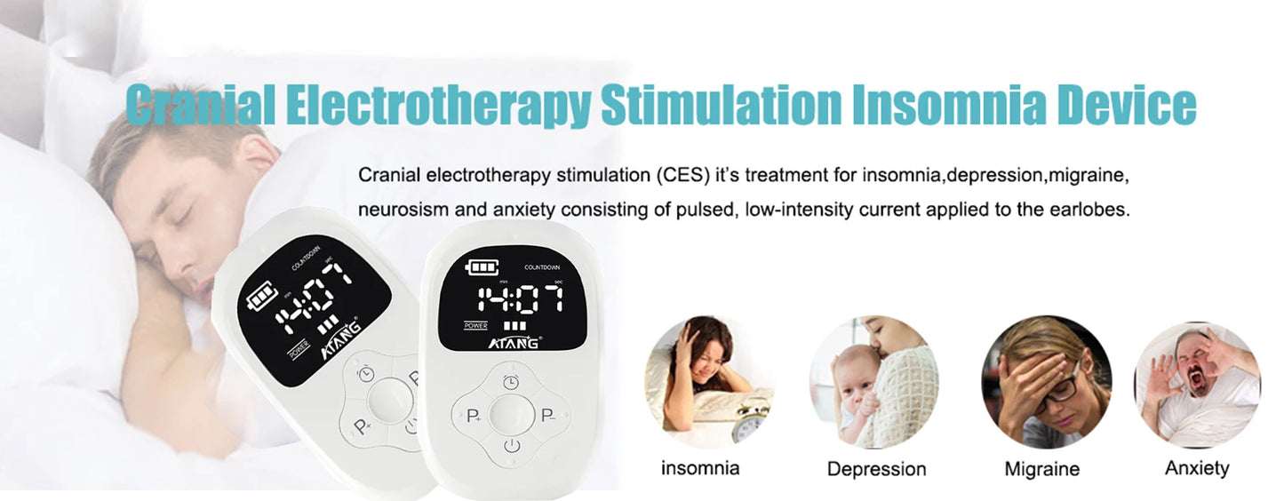 Insomnia Sleepless Sleep Aid Insomnia Device for insomnia Depression Anxiety and Head Pain ATANG CES Migraine
