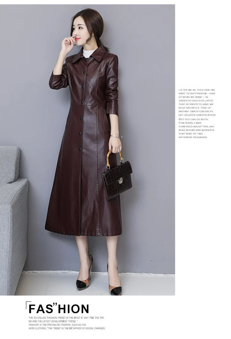 New Women Sheepskin Coat Autumn Winter 2025 Fashion Keep Warm Long Jacket Thicken Sheep Leather Coat Suede Outerwear Female