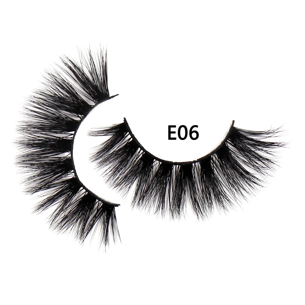 AMAOLASH eyelashes Mink Lashes High Volume Thick False Eyelashes 3D Eyelash Extension Dramatic Soft long lasting Eye Lashes E01
