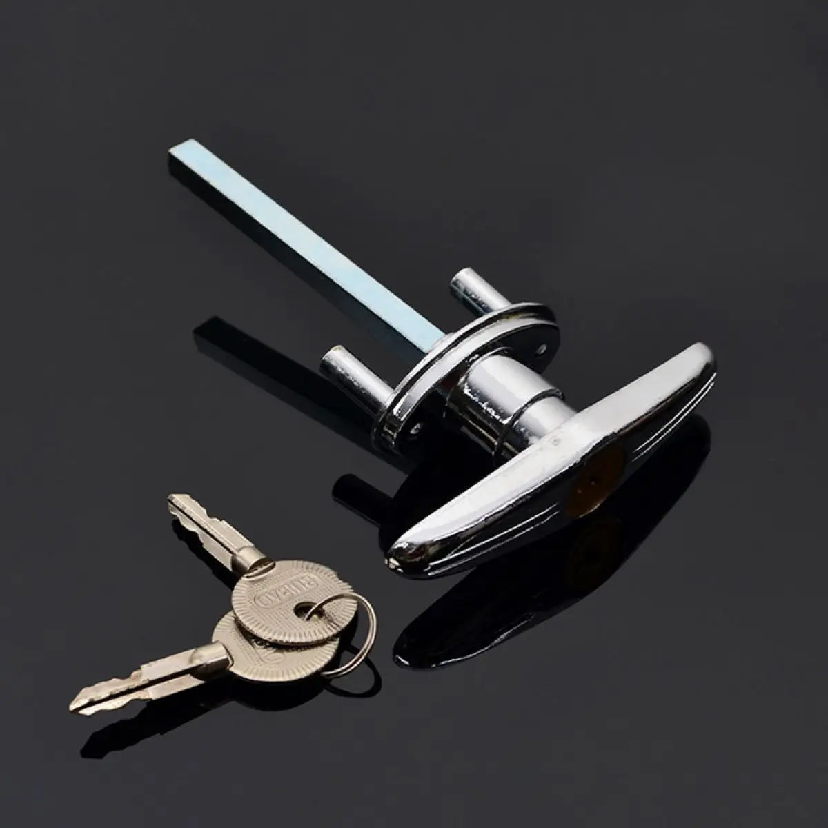Garage Door Opener T Lock Handle with 2/4 keys Secure For Caravans & Trailers