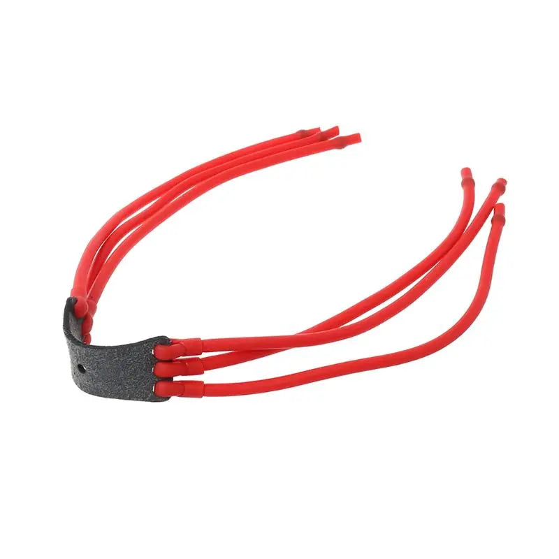 Slingshot Band Group Leather Pocket Rubber Band Latex Powerful Catapult Replacement Outdoor Hunting Shooting Tube Sling Elastic