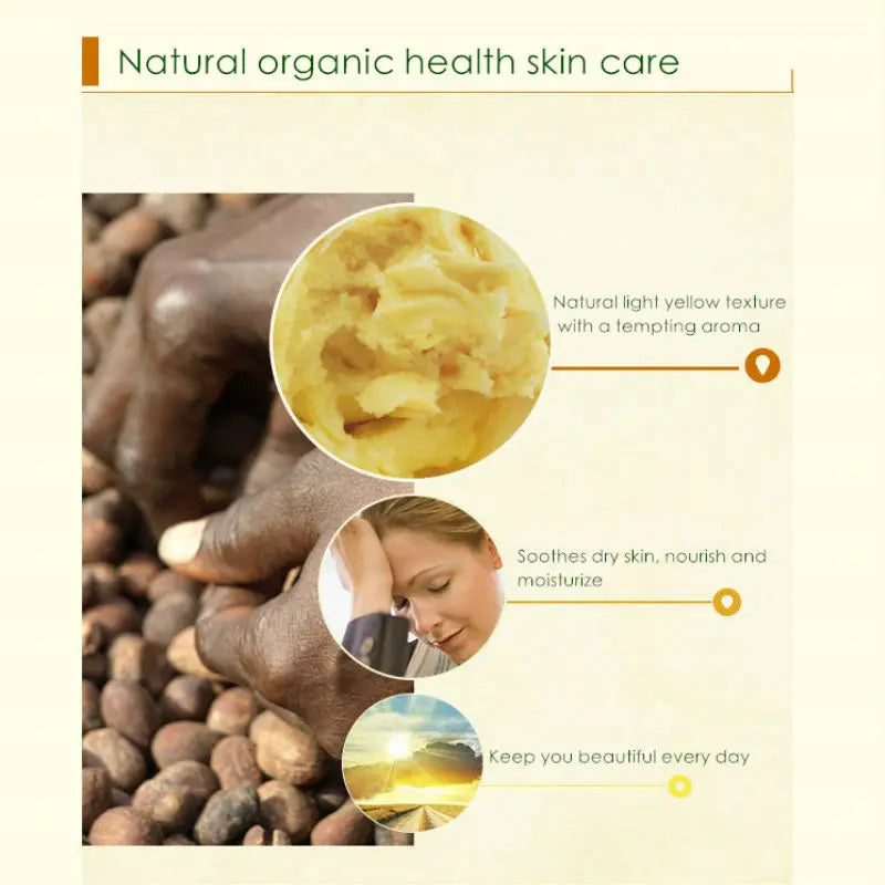 50g/100g Natural Organic Unrefined Shea Butter Oil Skin Care Body Massage Oil Moisturizing Nourishing Cosmetics Raw