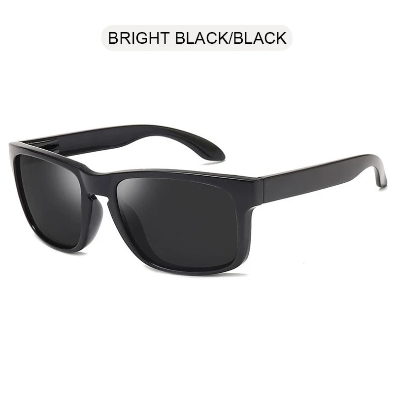 Classic Fashion Square Polarized Sunglasses Men Vintage Plastic Male Sun Glasses Women Stylish Black Outdoor Sports Shades UV400