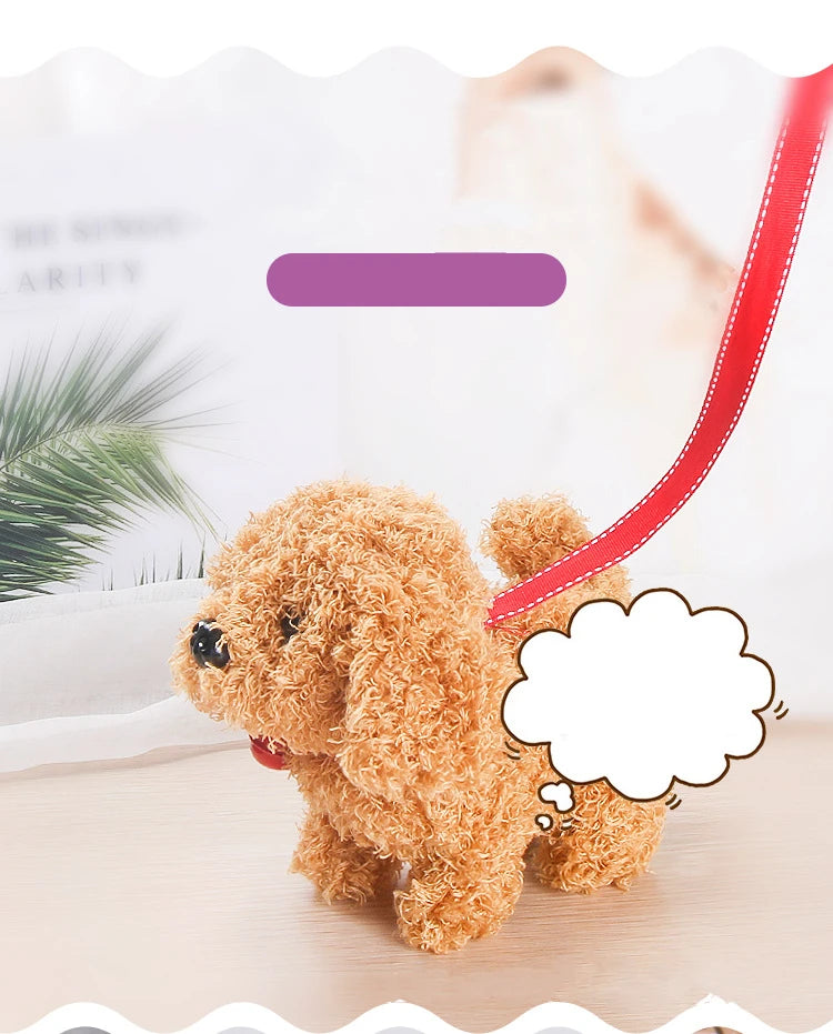 Plush Puppy Electronic Toy Dog Adorable Kids' Smart Interactive Walks Barks Jumps Wags Tail Baby Birthday Gift