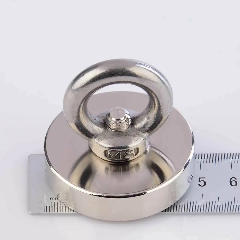 80Kg Neodymium N52 Magnet Super Strong Powerful Circular Ring Salvage Fishing NdfeB Round Magnets Magnetic Material