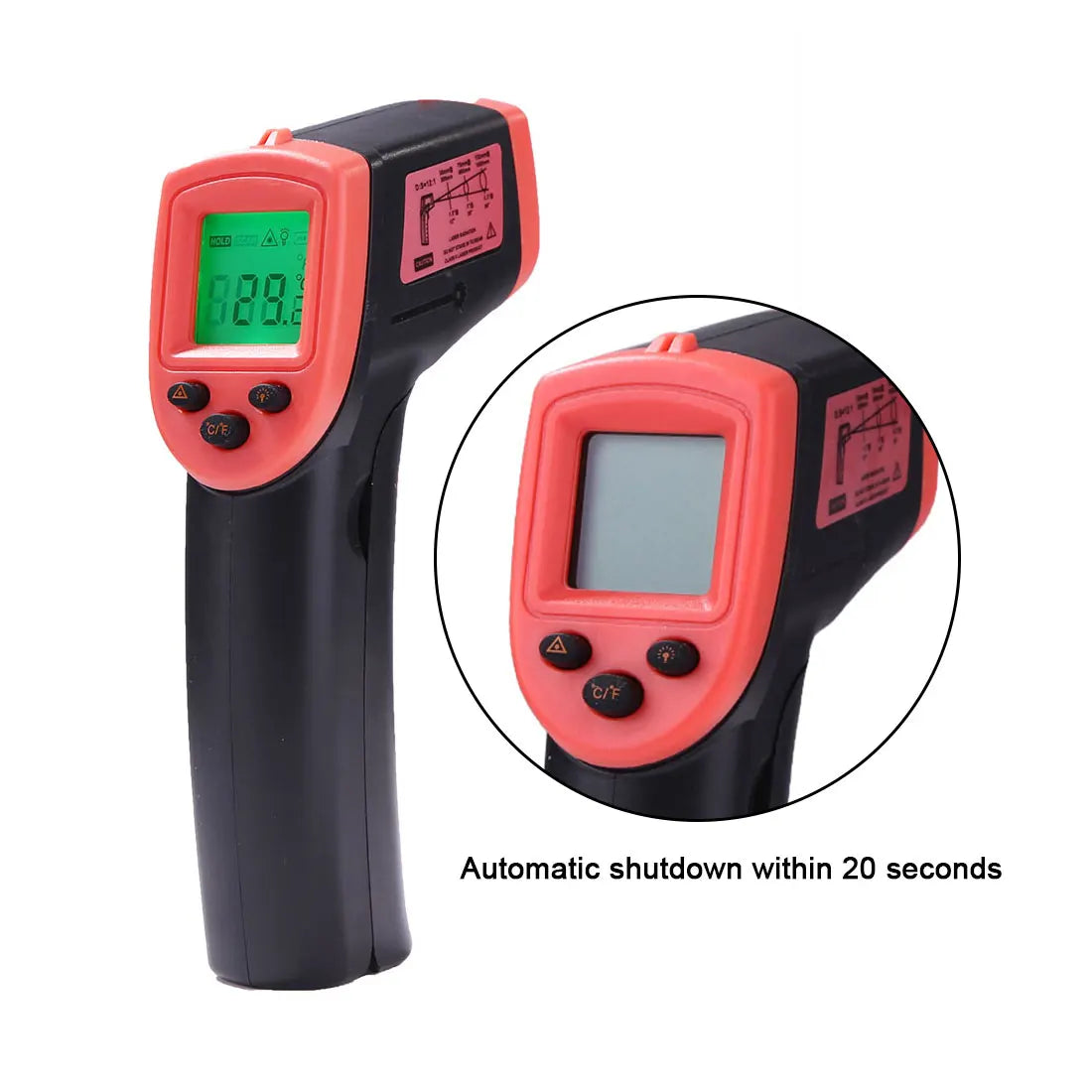 Digital Infrared Thermometer -50~600℃ GM320/GM320S/HW600/HW550 LCD Display Contactless Thermometer Pyrometer IR Laser Point