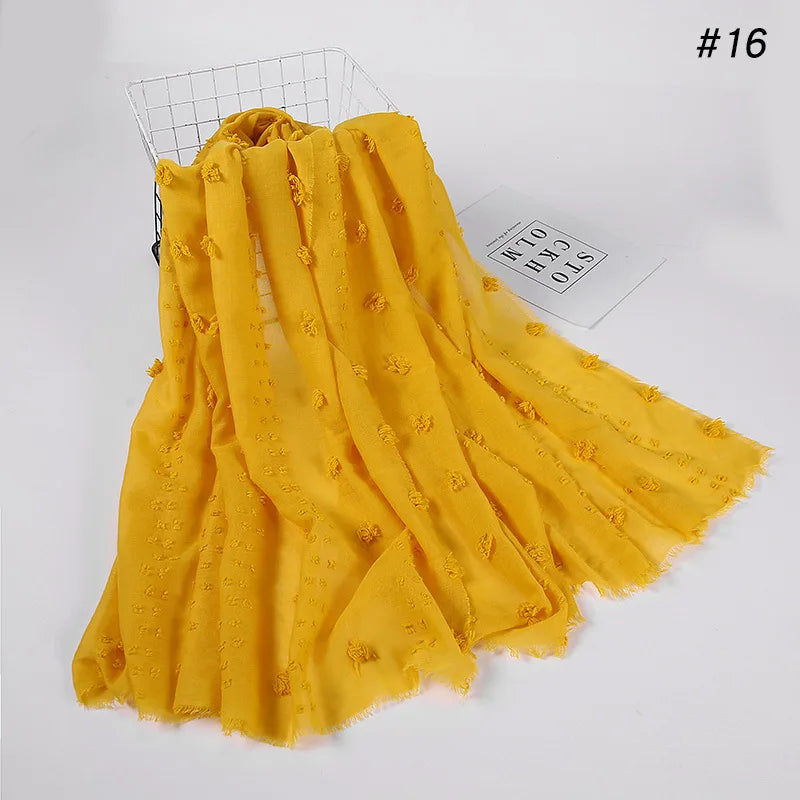 New islamic Hijab Femme Musulman Malaysia Hijabs Flocked Bubble Fashion Scarf Hijab For Muslim Women Stretch Headscarf