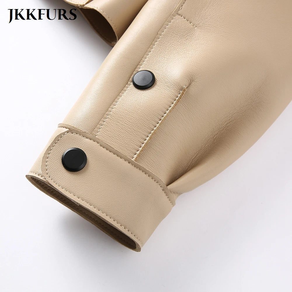 2025 26 Colours Women's Genuine Leather Jacket New Fashion Real Leather Coat Lady Autumn Winter Sheepskin Leather S7547