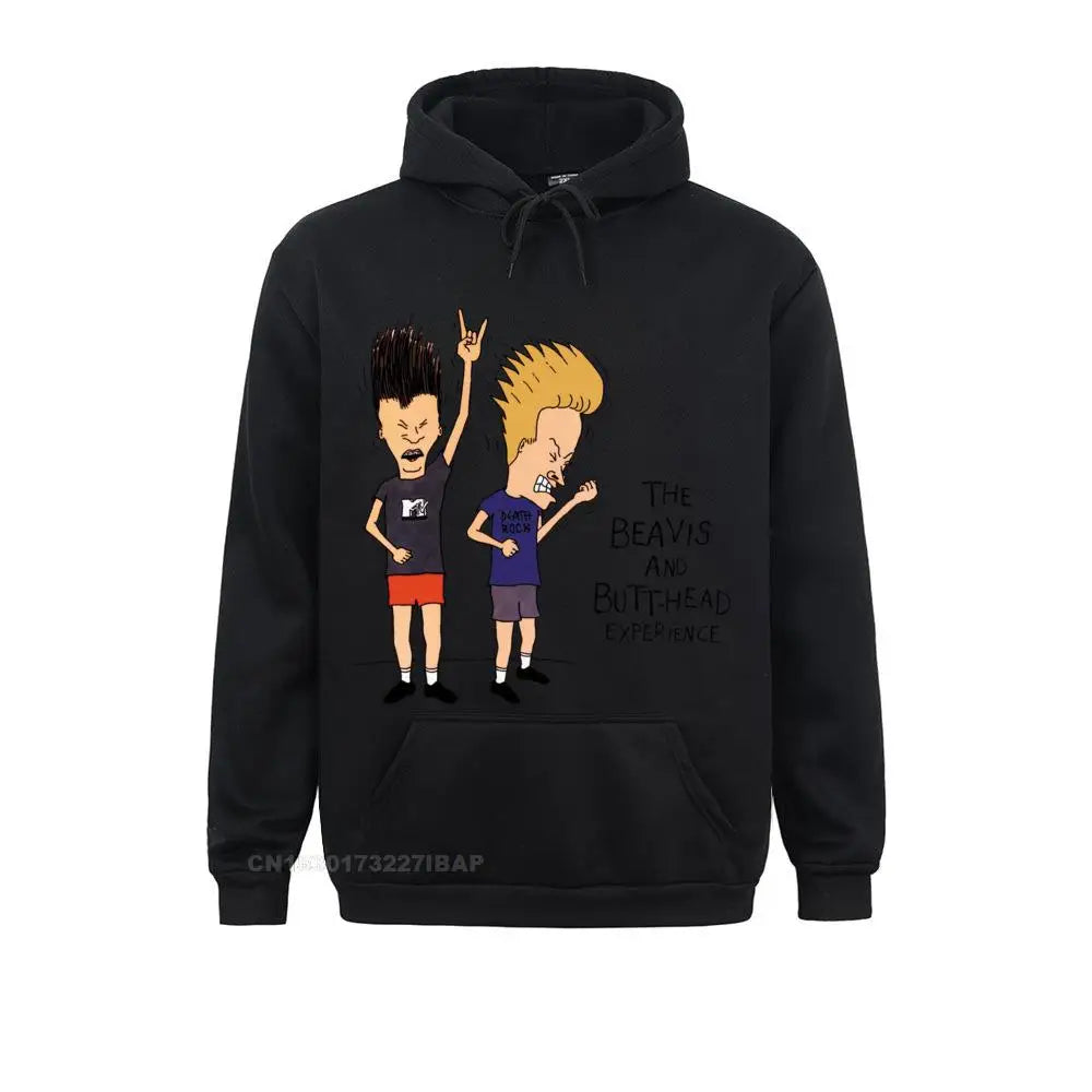 Men JackeSweatshirt Rock Music Beavis And Butthead Youth Sportswear Cotton Great Mens Oversized Harajuku Hoodies Custom