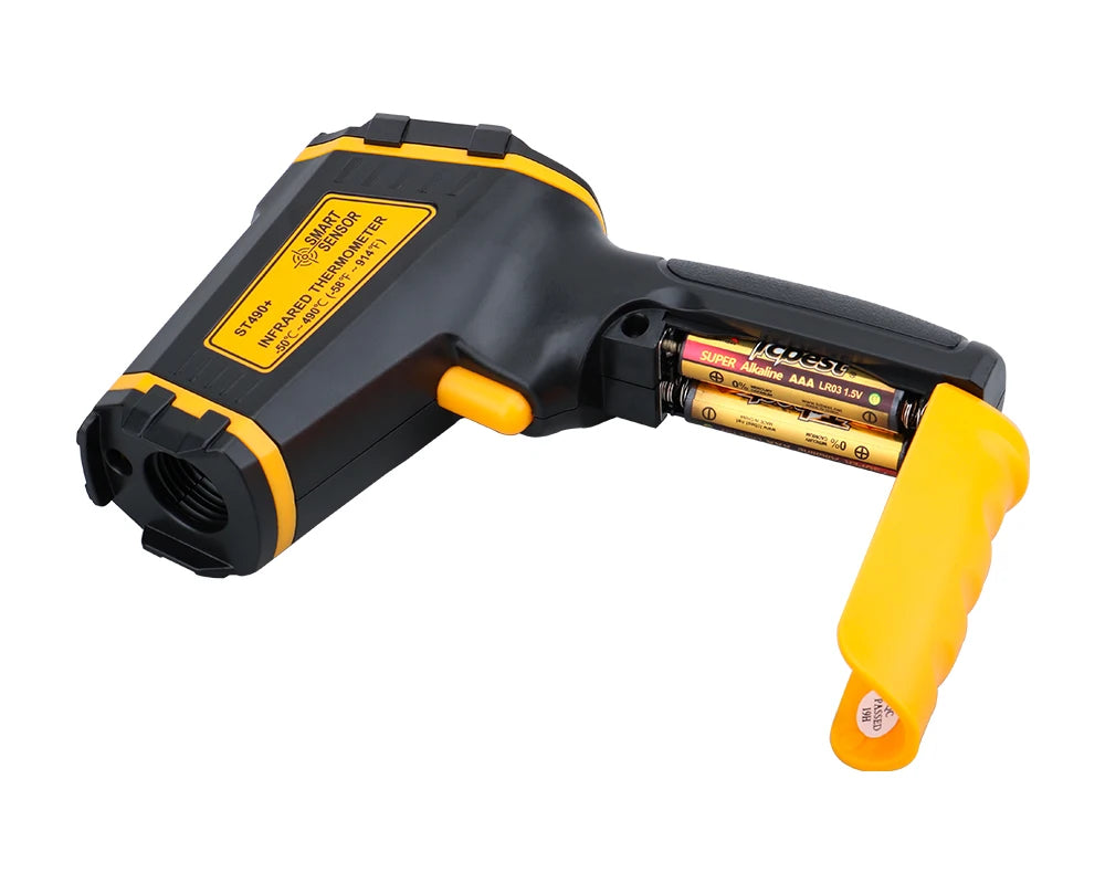 Digital Infrared Thermometer Laser Temperature Meter Non-contact Pyrometer Imager Hygrometer IR Termometro Color LCD Light Alarm