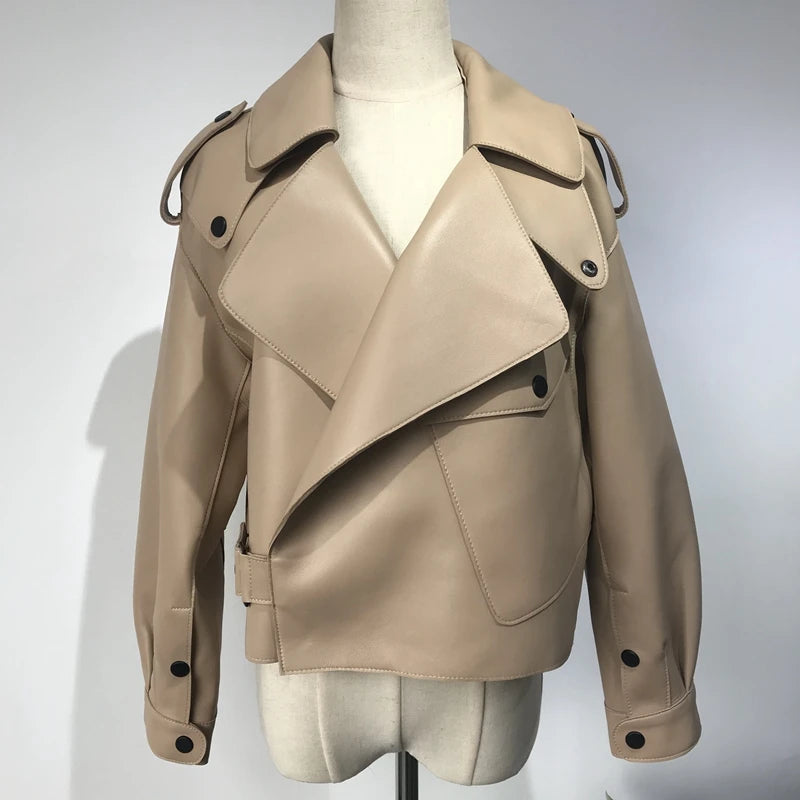 Pink Java QC20003   new arrival real leather jacket  women coat genuine sheep leather coat luxury fashion hot sale dress