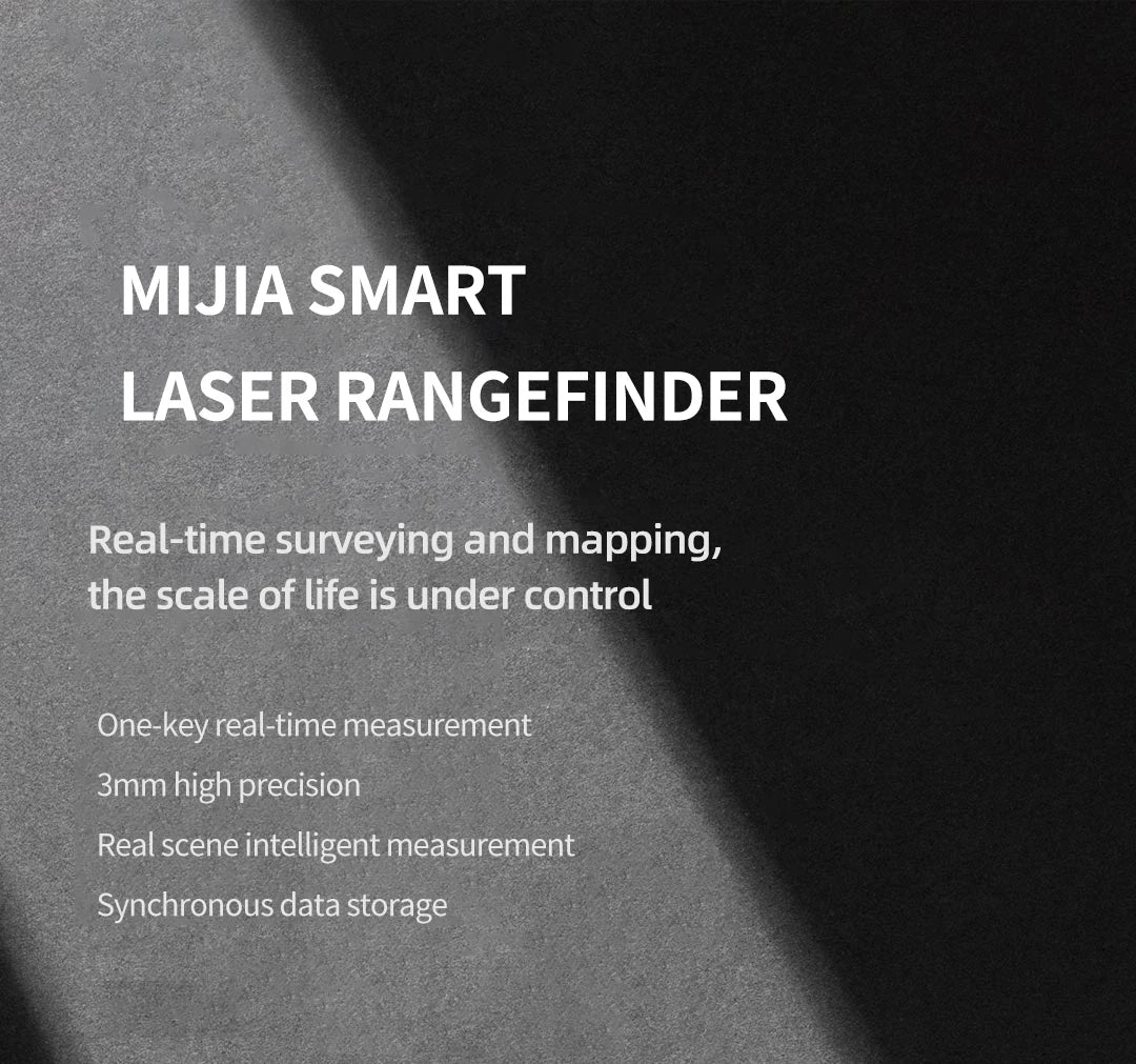 Xiaomi Mijia Smart Laser Rangefinder Real Time Distance Meter LCD Display Laser Range Finder Tape Measure Work with Mijia APP