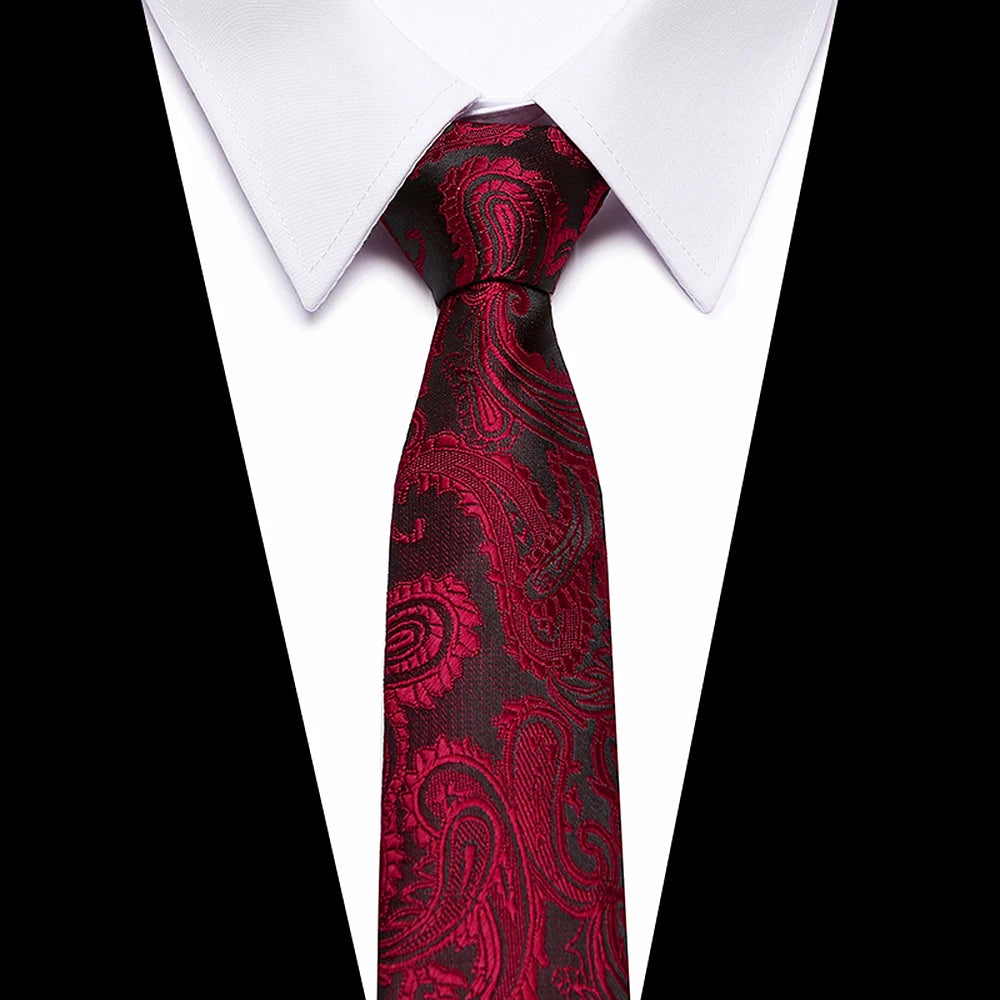 Silk tie skinny 7.5 cm Red floral necktie high fashion plaid ties for men slim cotton cravat neckties Mens 2019 gravatas