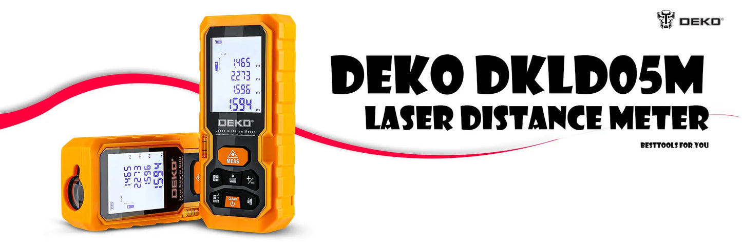 DEKO DKLD05 Handheld Laser Distance Meter 40M 60M 80M 100M Mini Laser Rangefinder Laser Tape Range Finder Diastimeter Measure