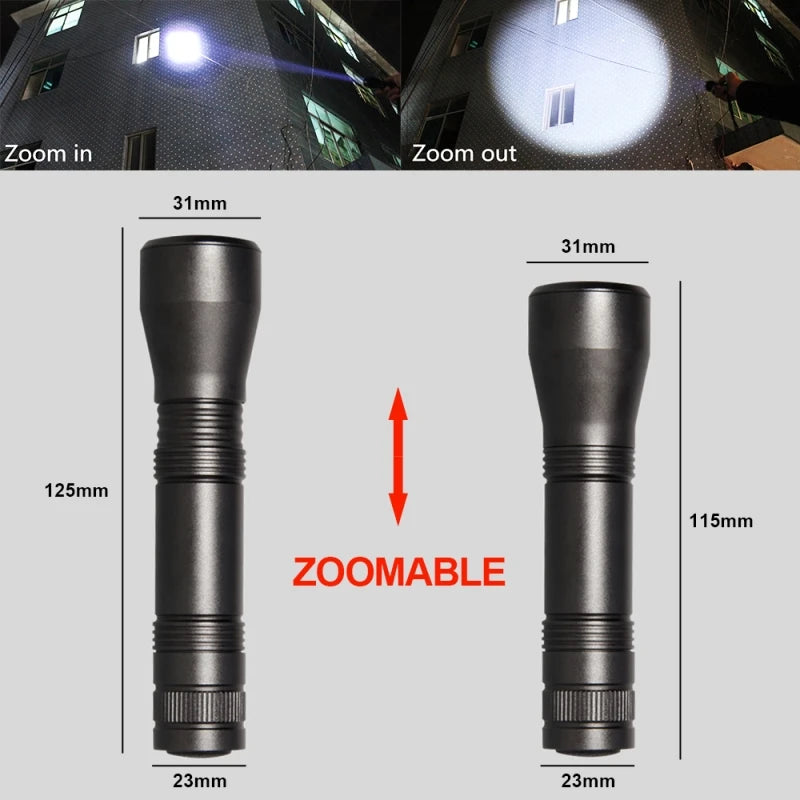 UV Flashlight 395nm Black Light Flashlights Zoomable UV Torch Ultra Violet Light Flashlights Blacklight Flashlight 18650