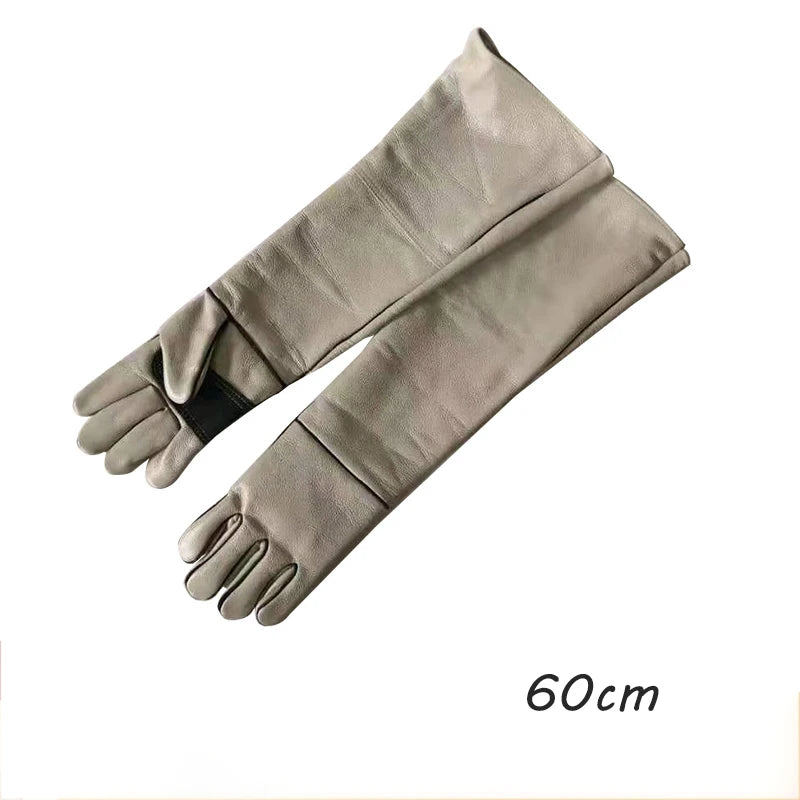 Leather Pet Gloves Anti-grasping Anti Bite Protective Cowhide Gloves Cat Dog Gardening Work Gloves Pets Training Handling Gloves
