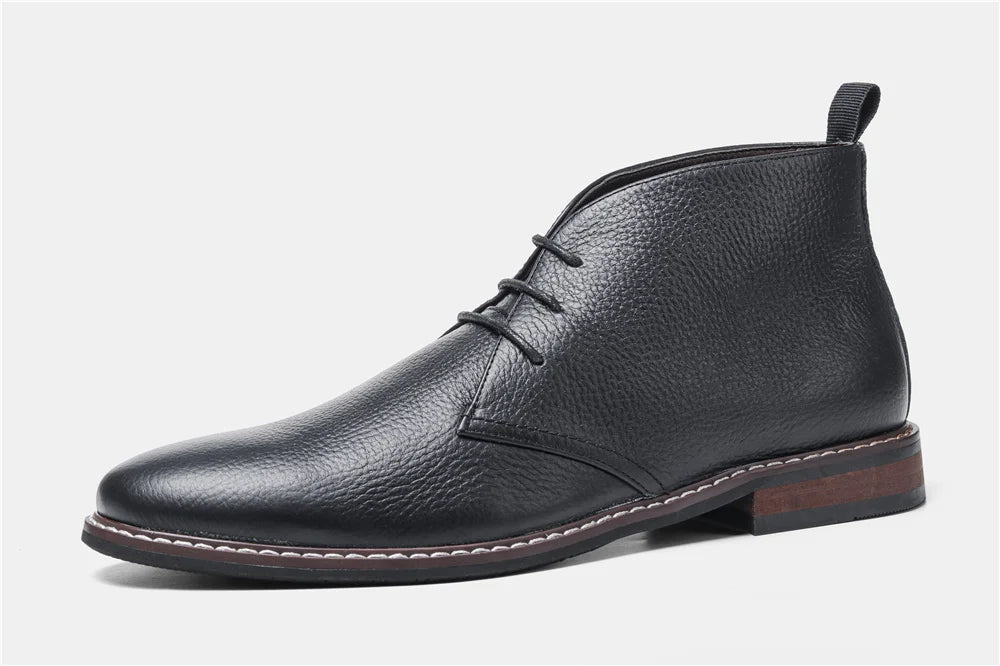 Genuine Leather  Men Boots Fashion Comfortable 2023 Brand Ankle Leather Boots #KD585
