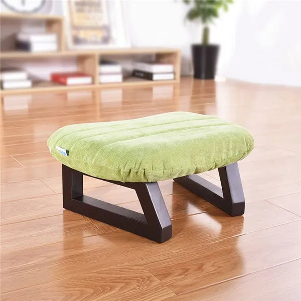 Meditation Bench and Cushion Set with Removable Fabric Cover, Handcrafted Stool, Yoga and Wellness, Meditation