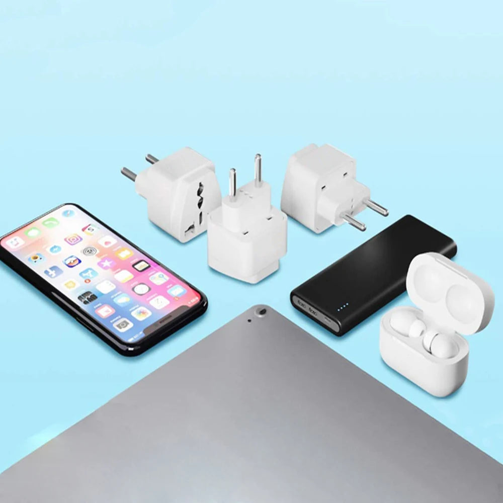 European Travel Plug Adapter Type C Universal To EU Power Charge Your Electronics In Italy Greece Germany Outlet Adaptor 3 Pack