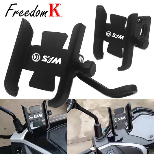 Motorcycle Phone Holder AccessoriesFor SYM JP150 GR125 fiddle FNX150 maxsym 400i 600i High Quality Aluminum Mobile Stand Holder